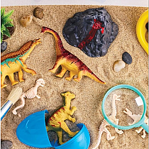 SENSORY BIN DINOSAUR DIG