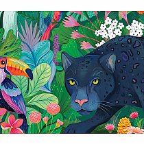 PANTHER IN FLOWERY JUNGLE 3000