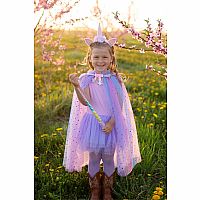 RAINBW UNICORN CAPE/HEADBND 4/6