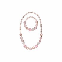 Pinky Pearl Necklace  Bracelet Set