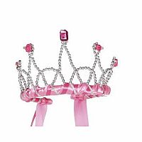 Ribbon Tiara  Dark Pink