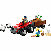 LEGO RED FARM TRACTOR TRAILER