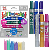 Kwik Stix Tempera Paint Sticks - 6 Metalix Colors