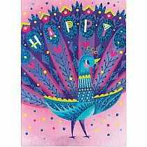 FOIL: BLUE PEACOCK CARD