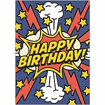 FOIL: SUPERHERO BDAY CARD
