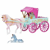 BREYER UNICORN CARRIAGE W FOAL