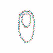 HEART MANY COLORS NECKLACE/BRACLET