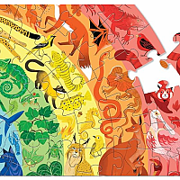 RAINBOW SHAPED PUZ ANIMALS 100 PC
