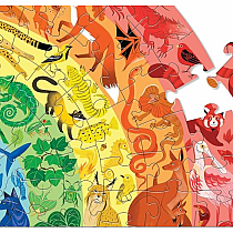 RAINBOW SHAPED PUZ ANIMALS 100 PC