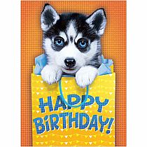 PHOTO HUSKY BDAY CARD