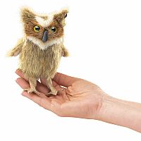 MINI GRT HORNED OWL FINGER PUPPET