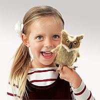MINI GRT HORNED OWL FINGER PUPPET