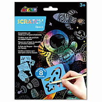 SCRATCH ART W STENCILS ASST