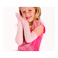 PRINCESS GLOVES PINK LG