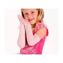 PRINCESS GLOVES PINK LG