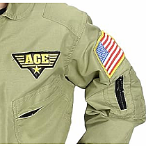 Jr. Fighter Pilot Suit w/Embroidered Cap, size 6/8 