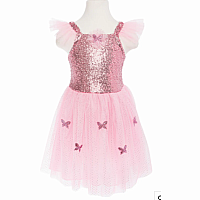 Pink Sequins Butterfly Dress & Wings