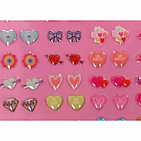 HEART STICKER EARRINGS/30 PRS
