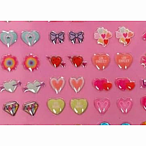 HEART STICKER EARRINGS/30 PRS