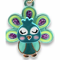 CHARM IT GOLD SWIVEL PEACOCK CHARM