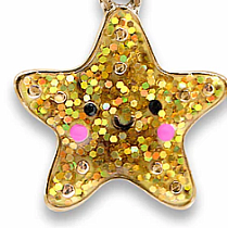 CHARM IT! Gold Glitter Starfish Charm