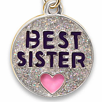CHARM IT! Gold Glitter Best Sister Charm