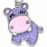 CHARM IT GLITTER SWIVEL HIPPO CHARM