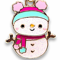 CHARM IT GOLD SWIVEL SNOWMAN CHARM