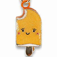 Gold Orange Popsicle Charm