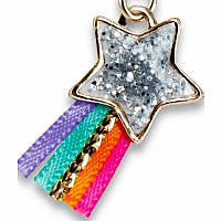 Gold Glitter Shooting Star Charm