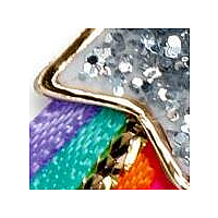 Gold Glitter Shooting Star Charm