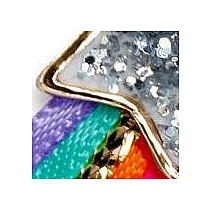 Gold Glitter Shooting Star Charm
