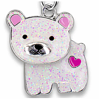 CHARM IT! Glitter Swivel Polar Bear Charm