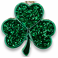 CHARM IT SHAMROCK GOLD GLITTER
