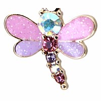 CHARM IT DRAGONFLY GOLD GLITTER