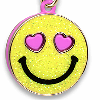 CHARM IT SMILEY FACE GLITTER GOLD