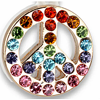 CHARM IT GOLD RAINBOW PEACE