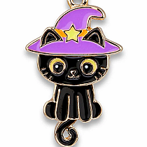 CHARM IT BLACK CAT SWIVEL