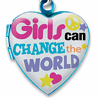 CHARM IT GIRLS CAN CHANGE WORLD LOCKET