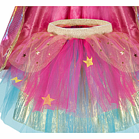 Super Duper Tutu with Cape & Mask Rainbow pastel color - size 4-6