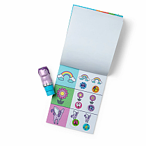 STICKER WOW PURPLE UNICORN