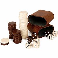 BACKGAMMON 15" BROWN/WHITE