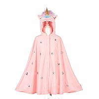 PINK UNICORN CAPE-STARS/HEARTS