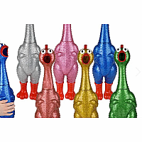 GIANT SPARKLE RUBBER CHICKEN