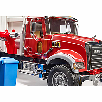 BRUDER MACK GARBAGE TRUCK SIDE