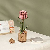 WOODEN PUZZLE PINK ROSE