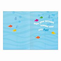 GLITTER: WHALE BDAY CARD