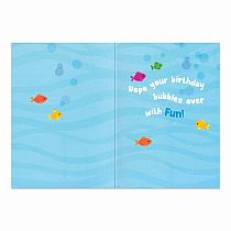 GLITTER: WHALE BDAY CARD