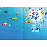 FOIL: FISH PRESENT PARTY CARD