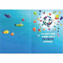 FOIL: FISH PRESENT PARTY CARD